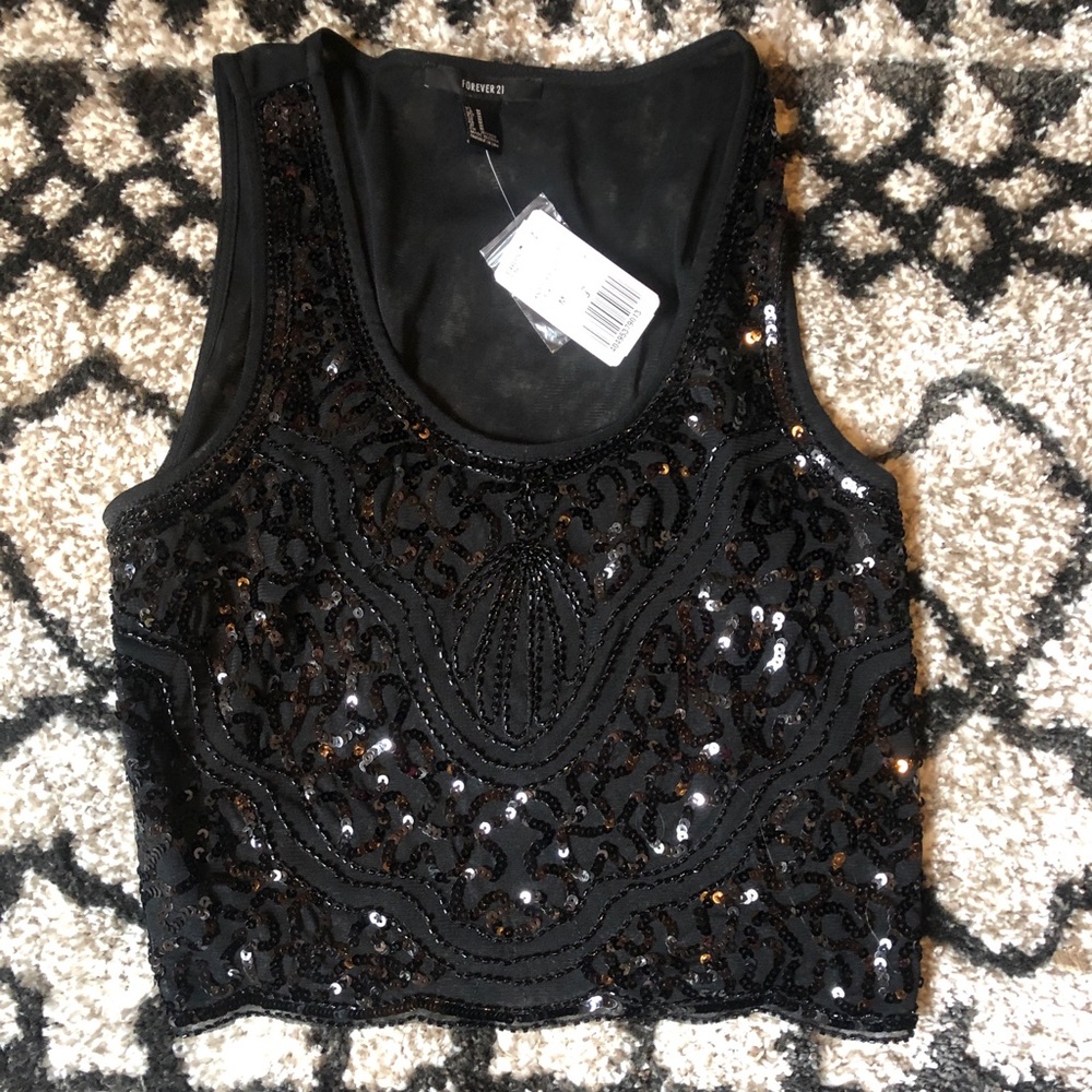 ‼️FOREVER 21 SEQUIN CROP TOP NWT‼️